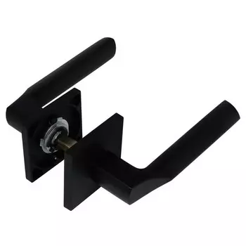 ручка дверная EDSON 134H-Q2 черный накладка квадрат 6мм