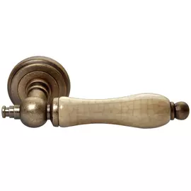 ручка дверная MORELLI Classic 42, керамика, античная бронза, шампань
