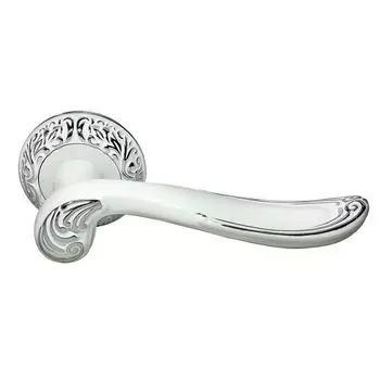 ручка дверная MORELLI MH-22-CLP W/PC белая эмаль/хром