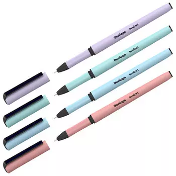 ручка гелевая Berlingo Instinct черная 05мм корпус ассорти