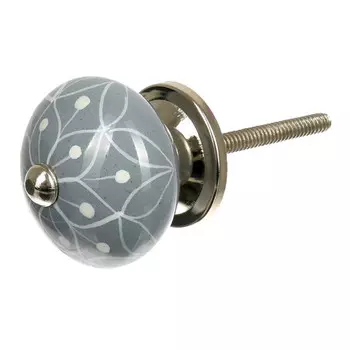 ручка-кнопка BLUMEN HAUS 40мм паутинка серая