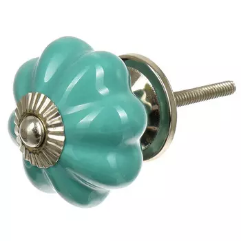 ручка-кнопка BLUMEN HAUS 45мм цветок бирюзовая
