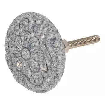 ручка-кнопка BLUMEN HAUS 45мм каменный цветок белая