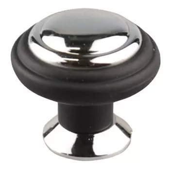 ручка-кнопка К4-20м.22.22 32мм черный/хром