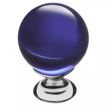 ручка-кнопка KERRON Ceramic KF10-13 синее стекло хром