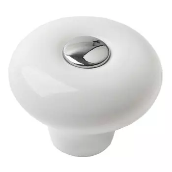 ручка-кнопка KERRON Classic KF20-11 38мм хром с белым