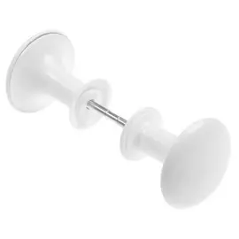 ручка-кнопка, пластиковая, белый