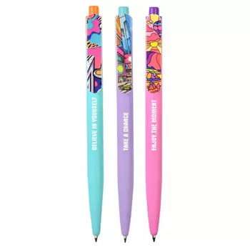 ручка шариковая автоматическая Пастель 0,7мм синий в асс-те