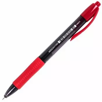 ручка шариковая BRAUBERG Office Style 0,35мм автомат с грипом красный