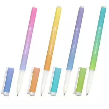 ручка шариковая BRAUBERG Soft touch grip Grade neon 0,7мм синий