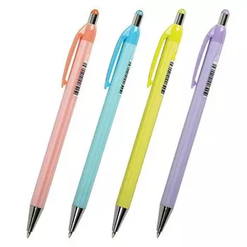 ручка шариковая BRAUBERG Stripes Pastel 0,3мм автомат синий