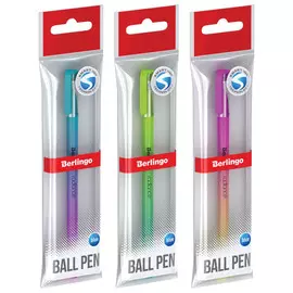ручка шариковая синяя BERLINGO Radiance 0,7мм в асс-те