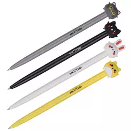 ручка шариковая синяя MeShu Cute Friends 0,5мм автомат в асс-те