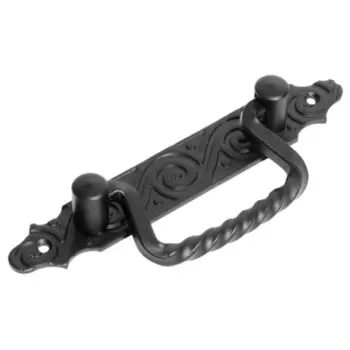 ручка-скоба дверная 185мм кованая черная