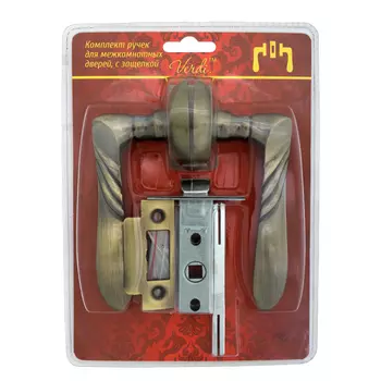 ручка в комплекте VERDI 39АВ/45, защелка, бронза