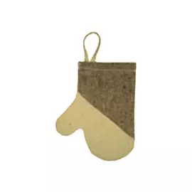 рукавица для сауны комбинированная войлок