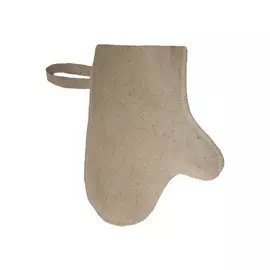 рукавица для сауны светлая эконом шерсть