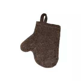 рукавица для сауны темная эконом шерсть