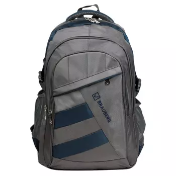 рюкзак BRAUBERG MainStream-2 45х32х19см серый/синий полиэстер