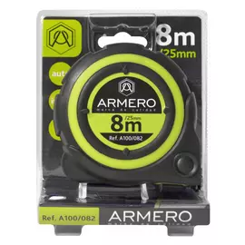 рулетка ARMERO 8мх25 мм, магнитная, с автостопом