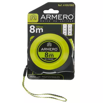 рулетка ARMERO 8мх25 мм, магнитная, с автостопом