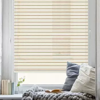 рулонная штора Pikamo мини Ролло страйп, бежевая