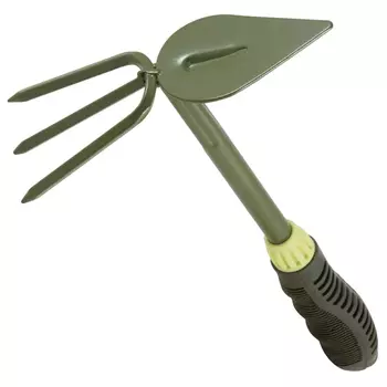 мотыжка двойная лепесток PARK прямые зубья прорезиненная ручка