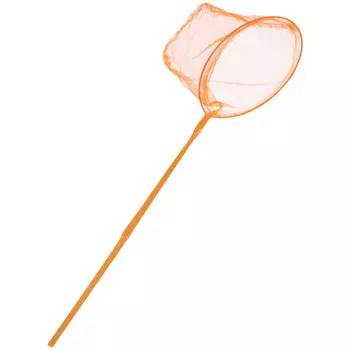 сачок с бамбуковой ручкой 70см оранжевый