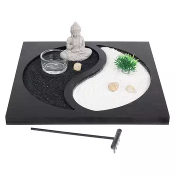 сад камней KOOPMAN Будда 237х237х70мм мультиколор цемент, дерево, пластик