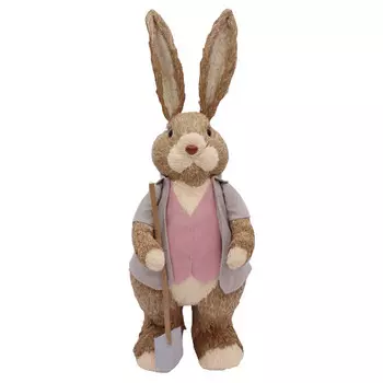 садовая декоративная фигура Кролик с лопатой SY233501A