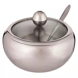 сахарница AGNESS 460мл с ложкой нерж.сталь