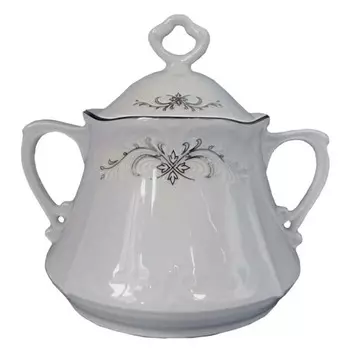 сахарница CMIELOW Камелия Серый орнамент 250мл фарфор