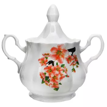 сахарница ДОБРУШ Яблоневый цвет Романс 550мл фарфор