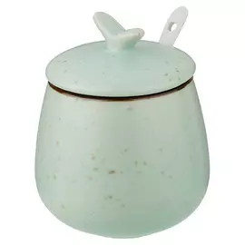 сахарница LEFARD Сosmos голубая 350мл с ложкой керамика