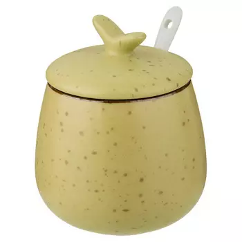 сахарница LEFARD Сosmos зеленая 350мл с ложкой керамика