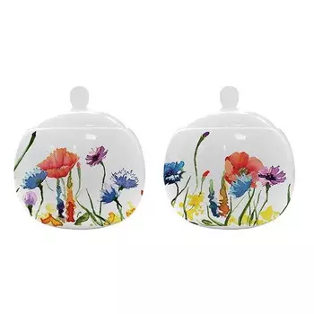 сахарница ZAPEL Fleurs des champs flowers 10x10x10,5cм фарфор