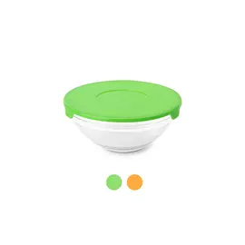 салатник ATMOSPHERE Handy 10,5см 0,2л с крышкой стекло, пластик микс цвета