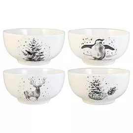 салатник MOST B&amp;W 14см 0,6л фарфор микс дизайна