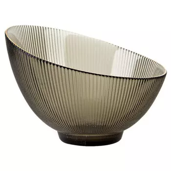 салатник NOUVELLE HOME Frost stripe 22см 1,55л стекло серый