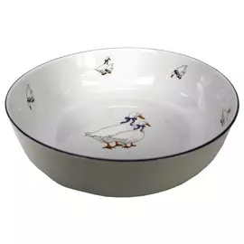 салатник THUN Palace Гуси 24см 1,25л круглый фарфор