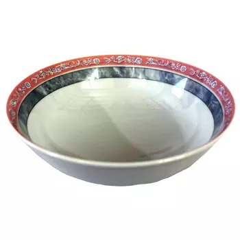 салатник THUN Яна Серый мрамор с розовым кантом 23см 1,35л фарфор