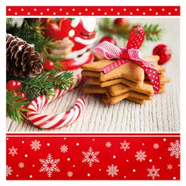 салфетка PRESTIGE Новогоднее угощение 3-слойные 33х33см 20шт