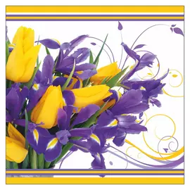 салфетка PRESTIGE Тюльпаны Ирисы 3-сл. 33х33см 20шт.