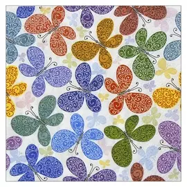 салфетки BOUQUET De Luxe Романтические бабочки 3-слойные 24х24см 25шт