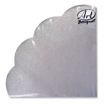 салфетки BOUQUET Silver 32см 3-слойные 12шт круглые