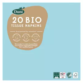 салфетки DUNI 3-сл. 24х24см 20шт голубой