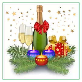 салфетки ГАРМОНИЯ ЦВЕТА Бокалы 1- сл. 24х24см 50шт