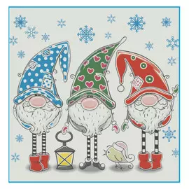 салфетки ГАРМОНИЯ ЦВЕТА Сказочные гномы 1- сл. 24х24см 50шт