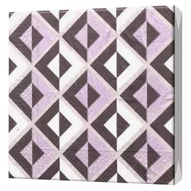 салфетки GOLD DECOR Зигзаг серебро 3-слойные 33х33см 20шт