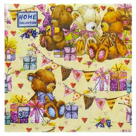 салфетки HOME COLLECTION Мишки 3-слойные 33х33см 20шт